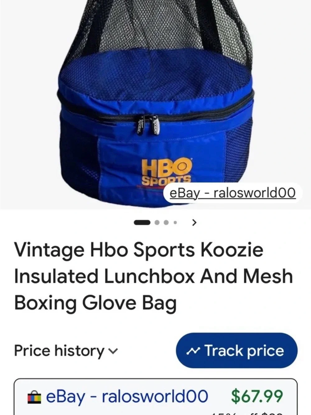 The Original Koozie Boxing Glove Bag and Cooler Backpack Blue